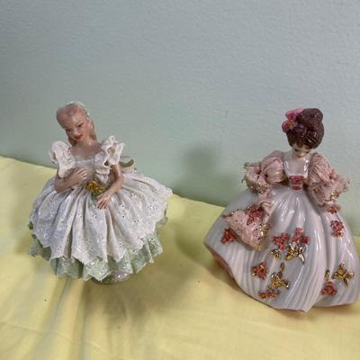 Lot of Delicate Figurines Lace Smaller