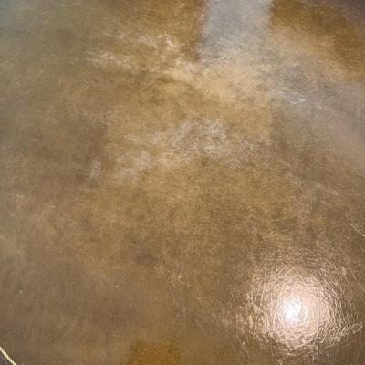 Drum Leather Top Side Table 