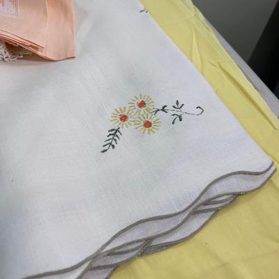 Mostly Table Clothes that are Painted / Artech or Ready to embroider over. 