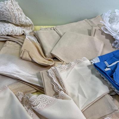 Huge lot of Linens; More Wrinkle Free Polyester and Lace Type 