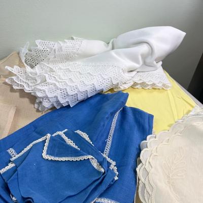 Huge lot of Linens; More Wrinkle Free Polyester and Lace Type 