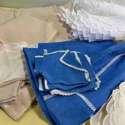 Huge lot of Linens; More Wrinkle Free Polyester and Lace Type 
