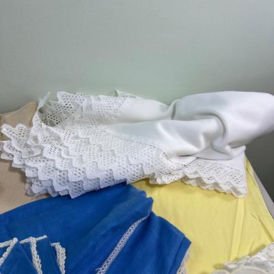 Huge lot of Linens; More Wrinkle Free Polyester and Lace Type 