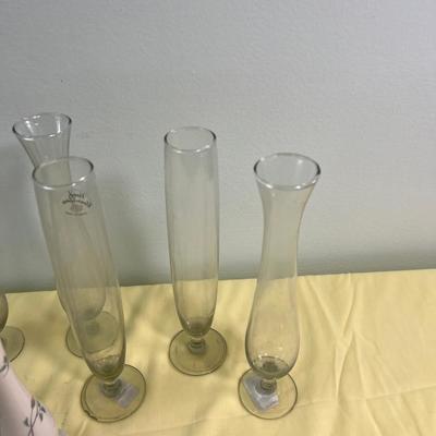 Beautiful Old Glass Bud Vases, Pretty