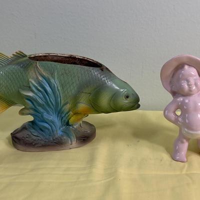 2 FISH Planters 