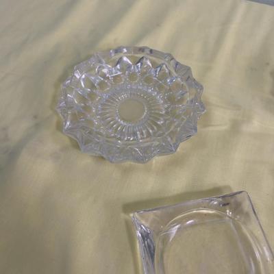 4 Glass Ashtrays 
