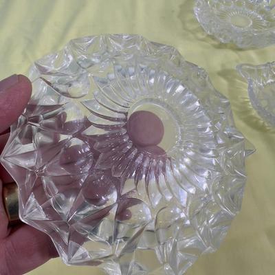 4 Glass Ashtrays 