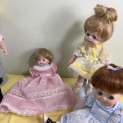 Large Collection of NICE Hand Crafted Porcelain Dolls 6 Total