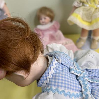 Large Collection of NICE Hand Crafted Porcelain Dolls 6 Total