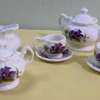Purple Miniature Tea Set 