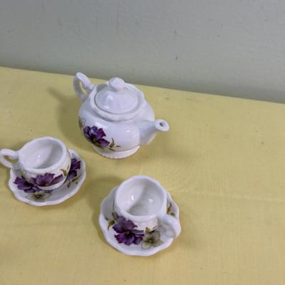 Purple Miniature Tea Set 