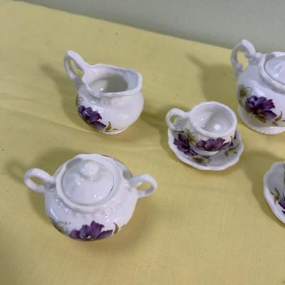 Purple Miniature Tea Set 