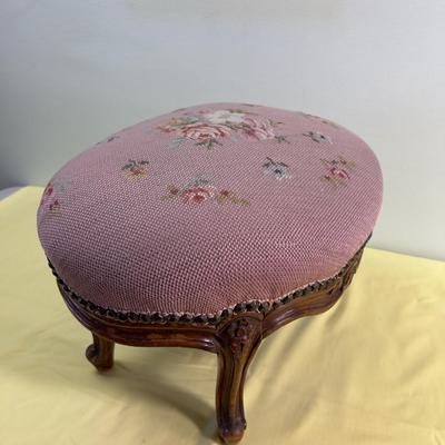 Needle Point Foot Rest. 