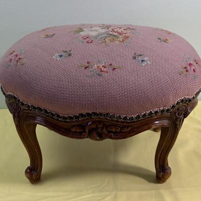 Needle Point Foot Rest. 