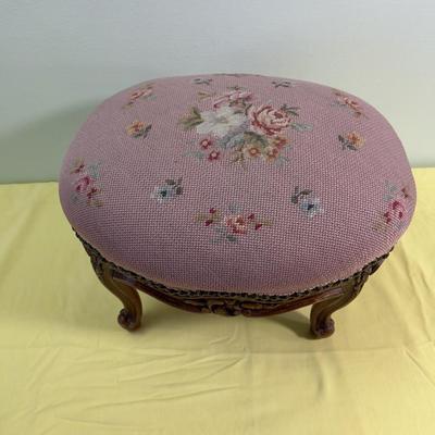 Needle Point Foot Rest. 