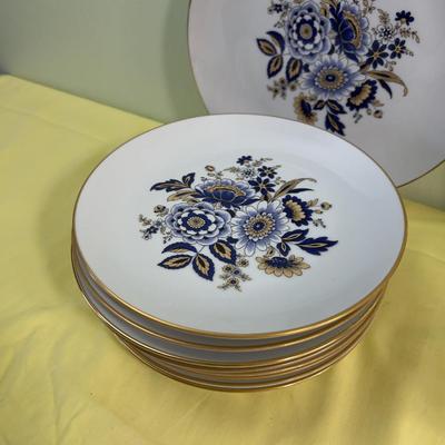 2 Different China SNACK Serving Sets with a Serving Plate