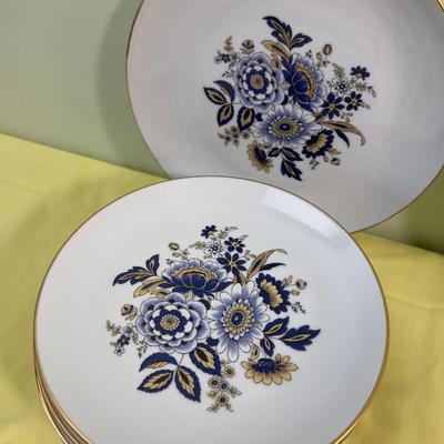 2 Different China SNACK Serving Sets with a Serving Plate