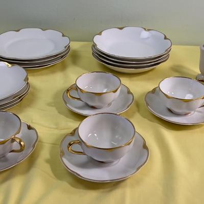 Gold Rimmed Snack SET! WOW! HAVILAND LIMOGES 