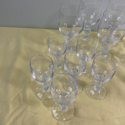 Crystal NICE 2 sizes; Small/ Regular PLUS Small Wine! 6 in each Time 3 Sets
