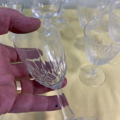 Crystal NICE 2 sizes; Small/ Regular PLUS Small Wine! 6 in each Time 3 Sets