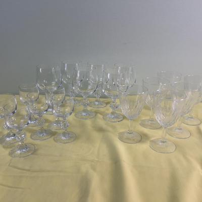 Crystal NICE 2 sizes; Small/ Regular PLUS Small Wine! 6 in each Time 3 Sets