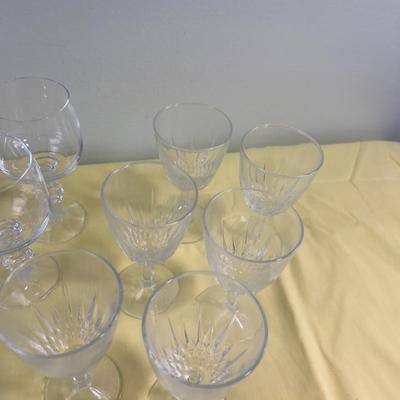 Crystal NICE 2 sizes; Small/ Regular PLUS Small Wine! 6 in each Time 3 Sets