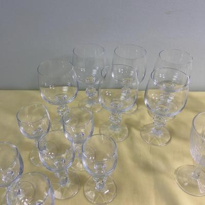 Crystal NICE 2 sizes; Small/ Regular PLUS Small Wine! 6 in each Time 3 Sets