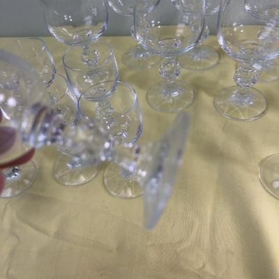 Crystal NICE 2 sizes; Small/ Regular PLUS Small Wine! 6 in each Time 3 Sets