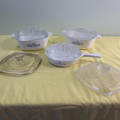Corning Ware with Extra Lids 