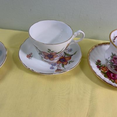3 Tea Cups and Saucers 