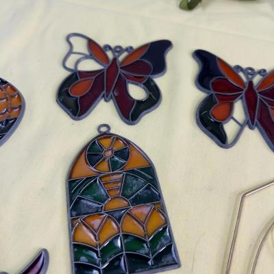 Window Stainglass Décor;  Glass and Plastic 