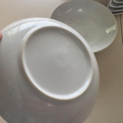 Small Pile of White Porcelain China Un-Marked 