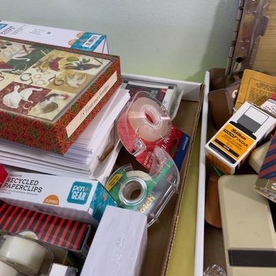 2 Tray of Office STUFF 
