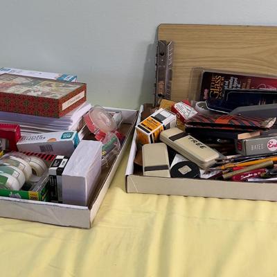 2 Tray of Office STUFF 
