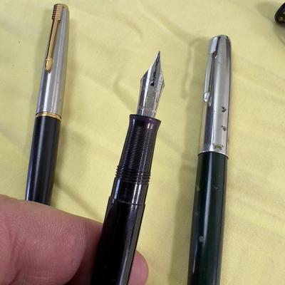 Lot of 1960's (4) Fountain Pens, Mechanical Pen and Pen Holder 