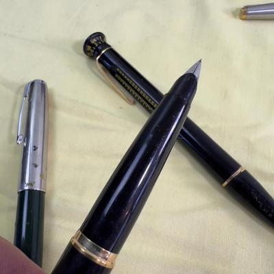 Lot of 1960's (4) Fountain Pens, Mechanical Pen and Pen Holder 