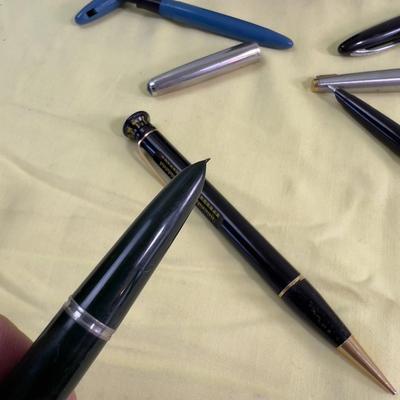 Lot of 1960's (4) Fountain Pens, Mechanical Pen and Pen Holder 