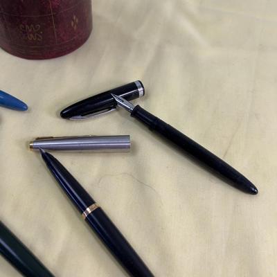 Lot of 1960's (4) Fountain Pens, Mechanical Pen and Pen Holder 
