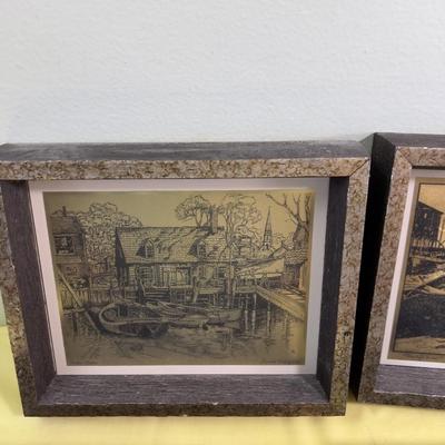 set of 4 Foil Prints by Lionel Barrymore