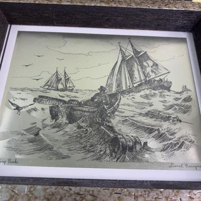 set of 4 Foil Prints by Lionel Barrymore