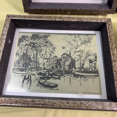 set of 4 Foil Prints by Lionel Barrymore