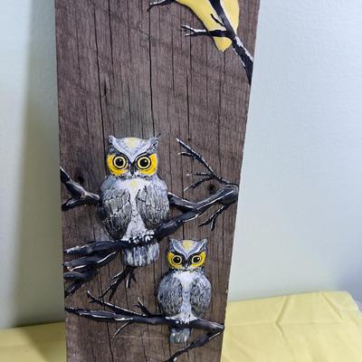Old Barn Wood? Owls! Interesting! (5) Items. 