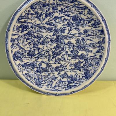 Vernon Kiln Plate of California Missions