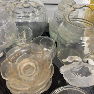 Stove Top Full of Glassware 