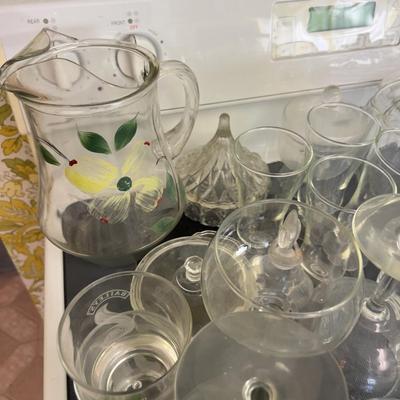 Stove Top Full of Glassware 