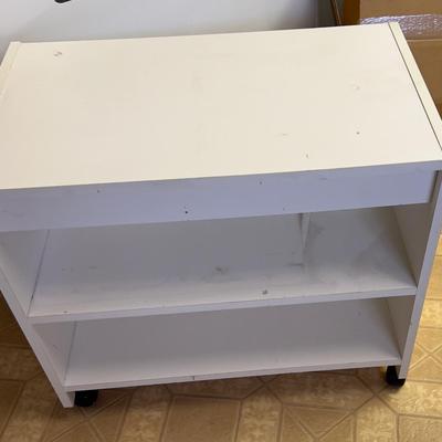 TV Stand or Microwave Cart, White 