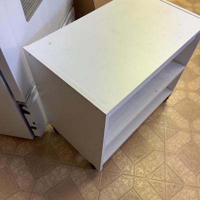 TV Stand or Microwave Cart, White 