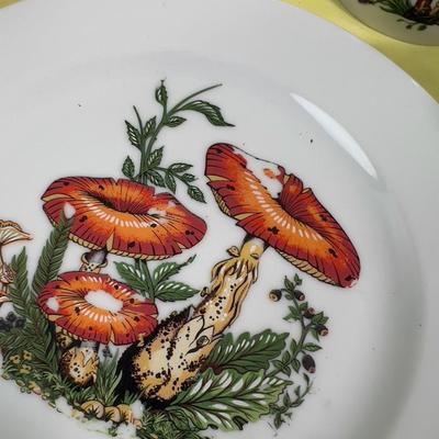 Set of 4  Cute MUSHROOM Plate and Mug