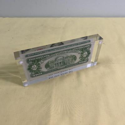 $2 Bill Paper Weight 