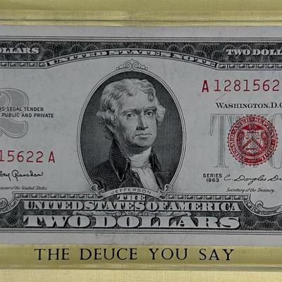 $2 Bill Paper Weight 